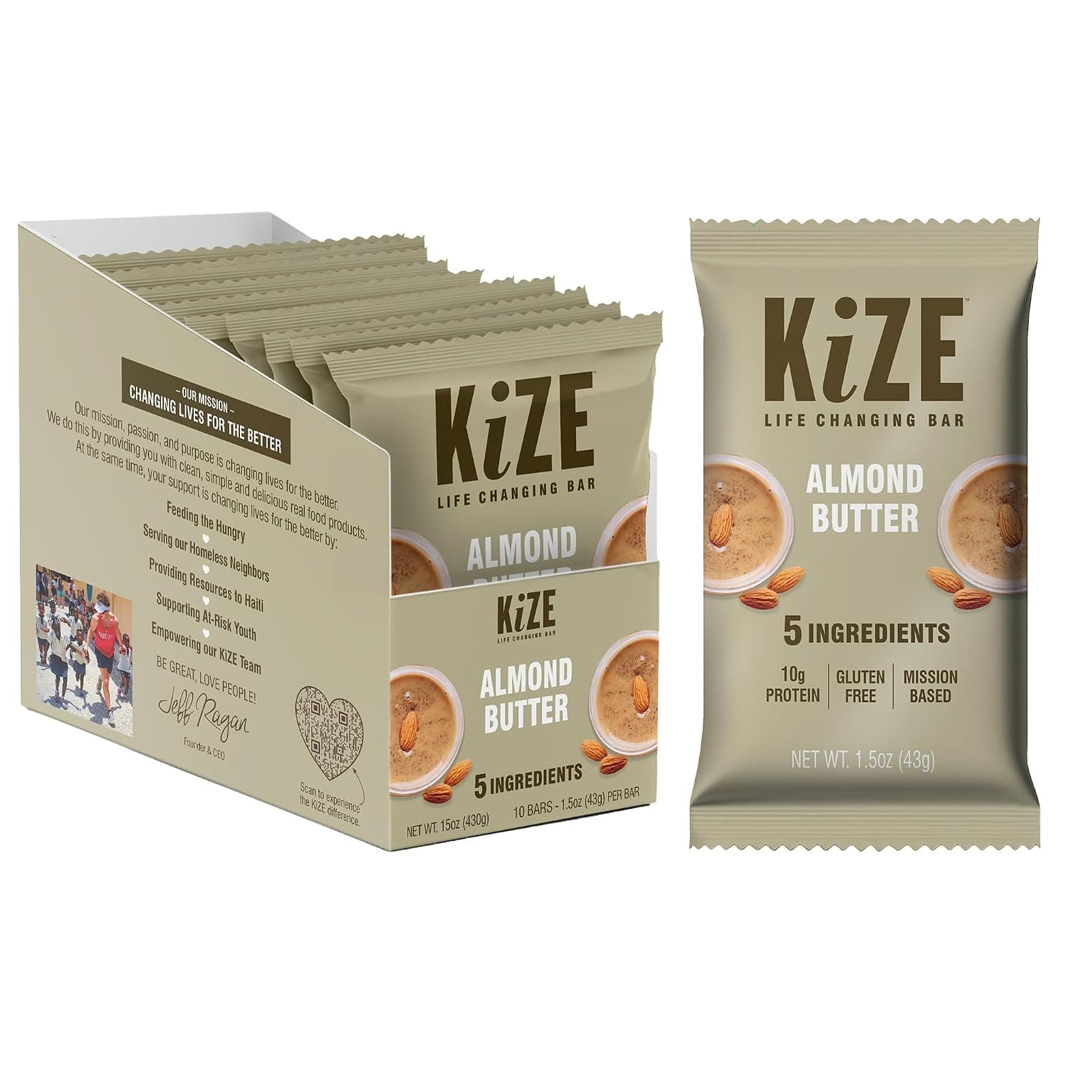KiZE Almond Butter Energy Bar
