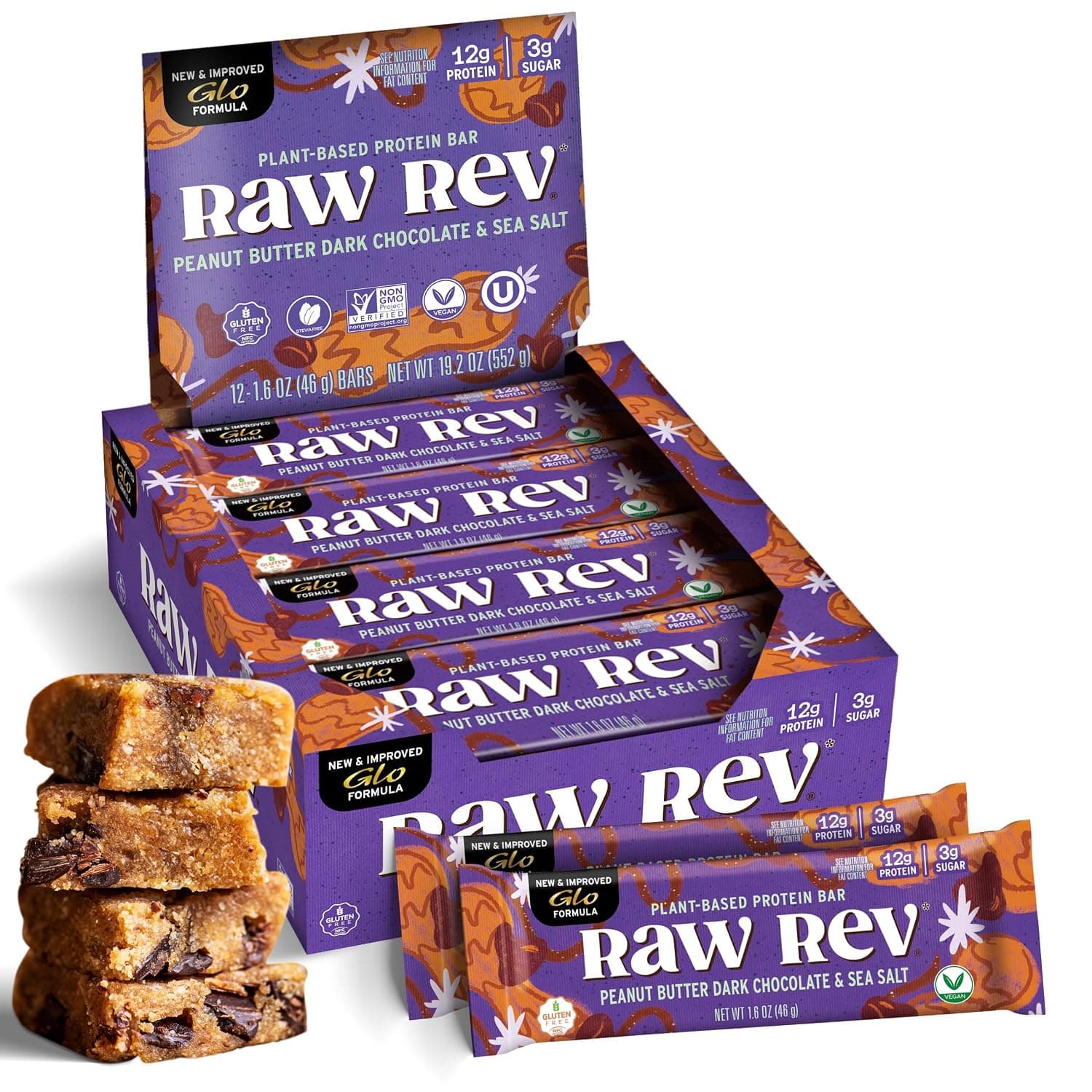 Raw Rev Glo Peanut Butter Dark Chocolate